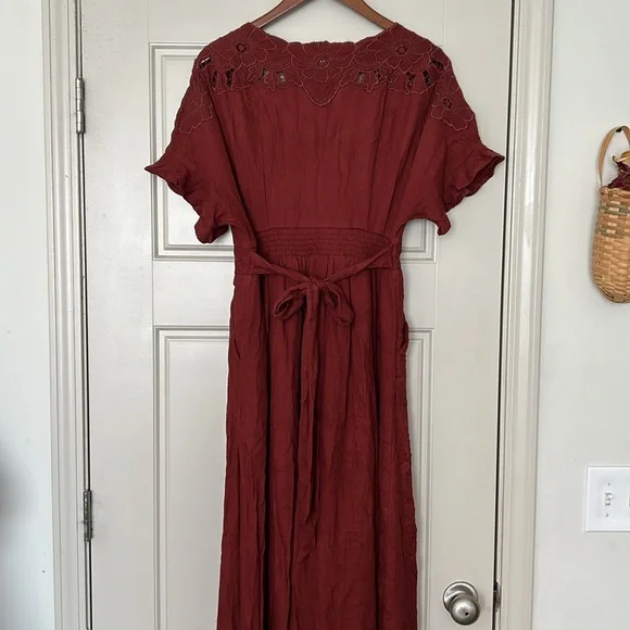 Free People Colette Lace Dress - Cinnamon Brown - Picture 5 of 5